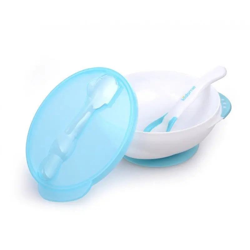 Kidsme Suction Bowl With Ideal Temperature Feeding Spoon Set Sku Blue Kidsme Yallatoys