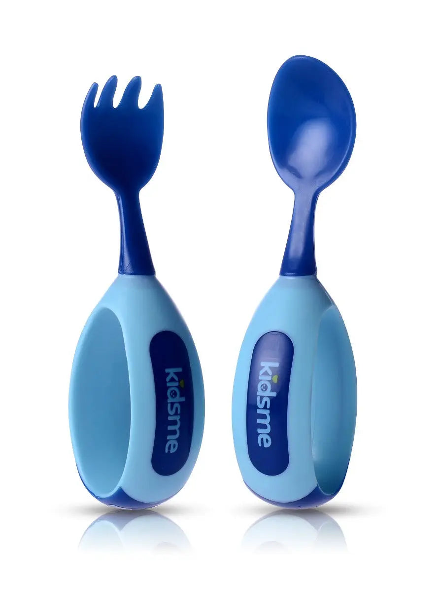 Kidsme Toddler Spoon And Fork Set Aquamarine Kidsme Yallatoys