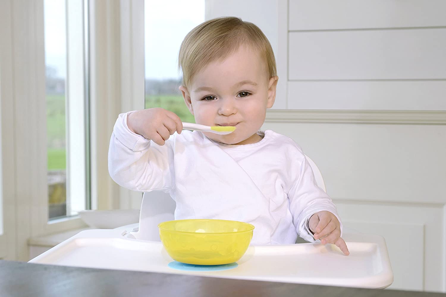 Kidsme Ideal Temperature Feeding Spoon(2Pcs  Lime Kidsme Yallatoys