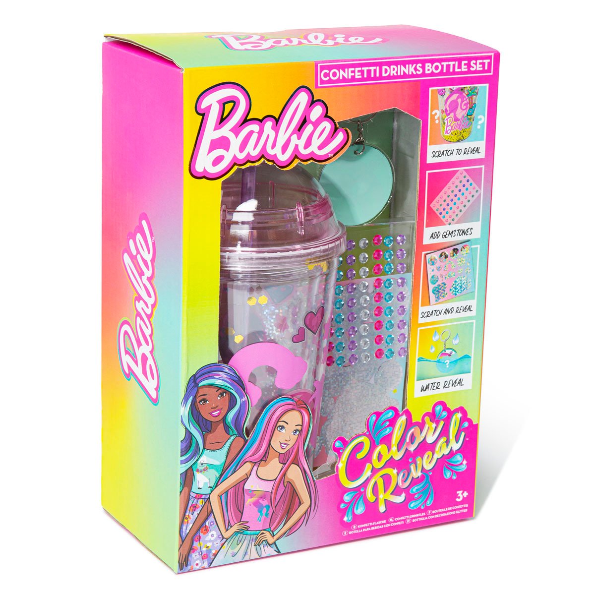Buy Barbie Colour Reveal Confetti Drinks Bottle Set | Yallatoys.com