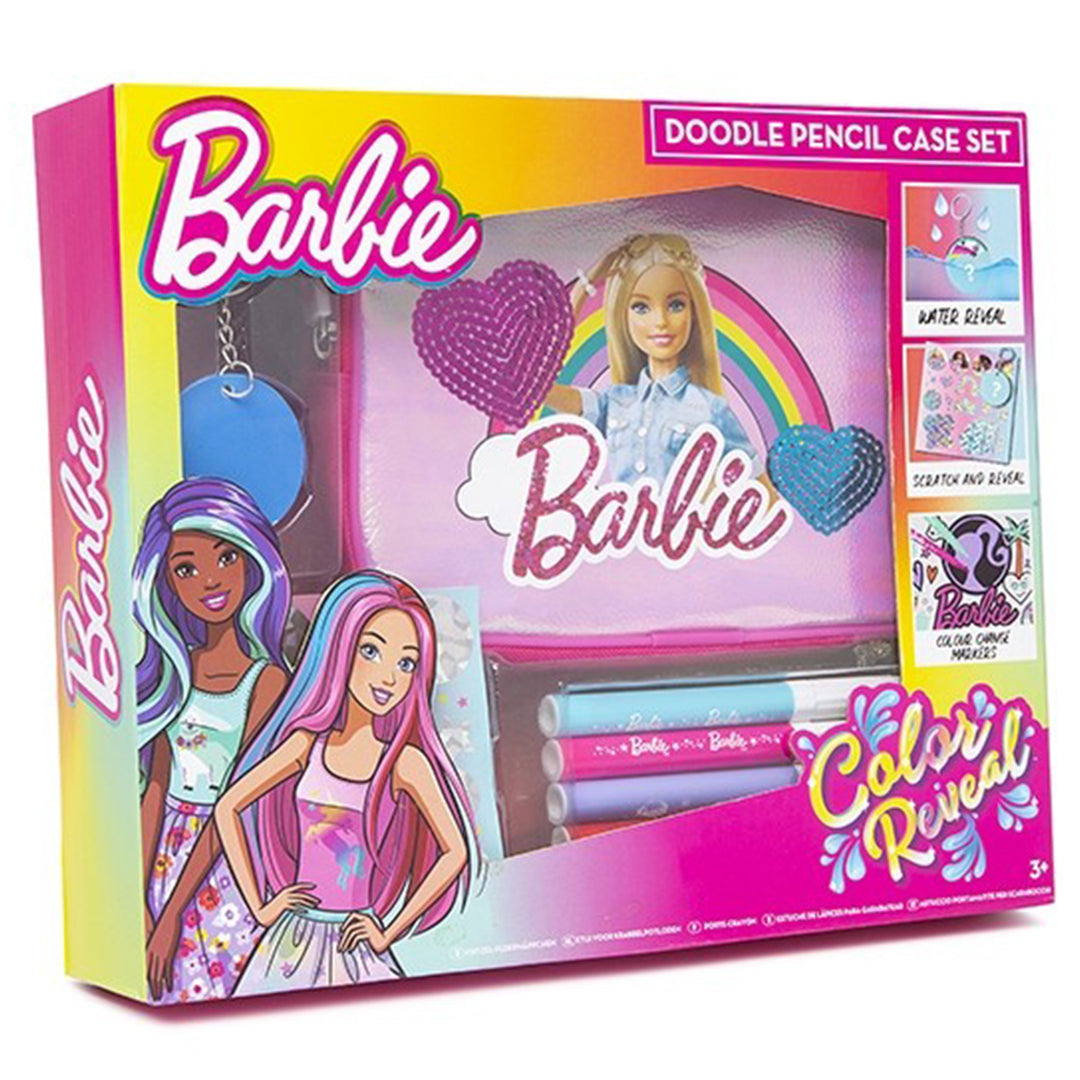 Buy Barbie Colour Reveal Doodle Pencil Case Set | Yallatoys.com