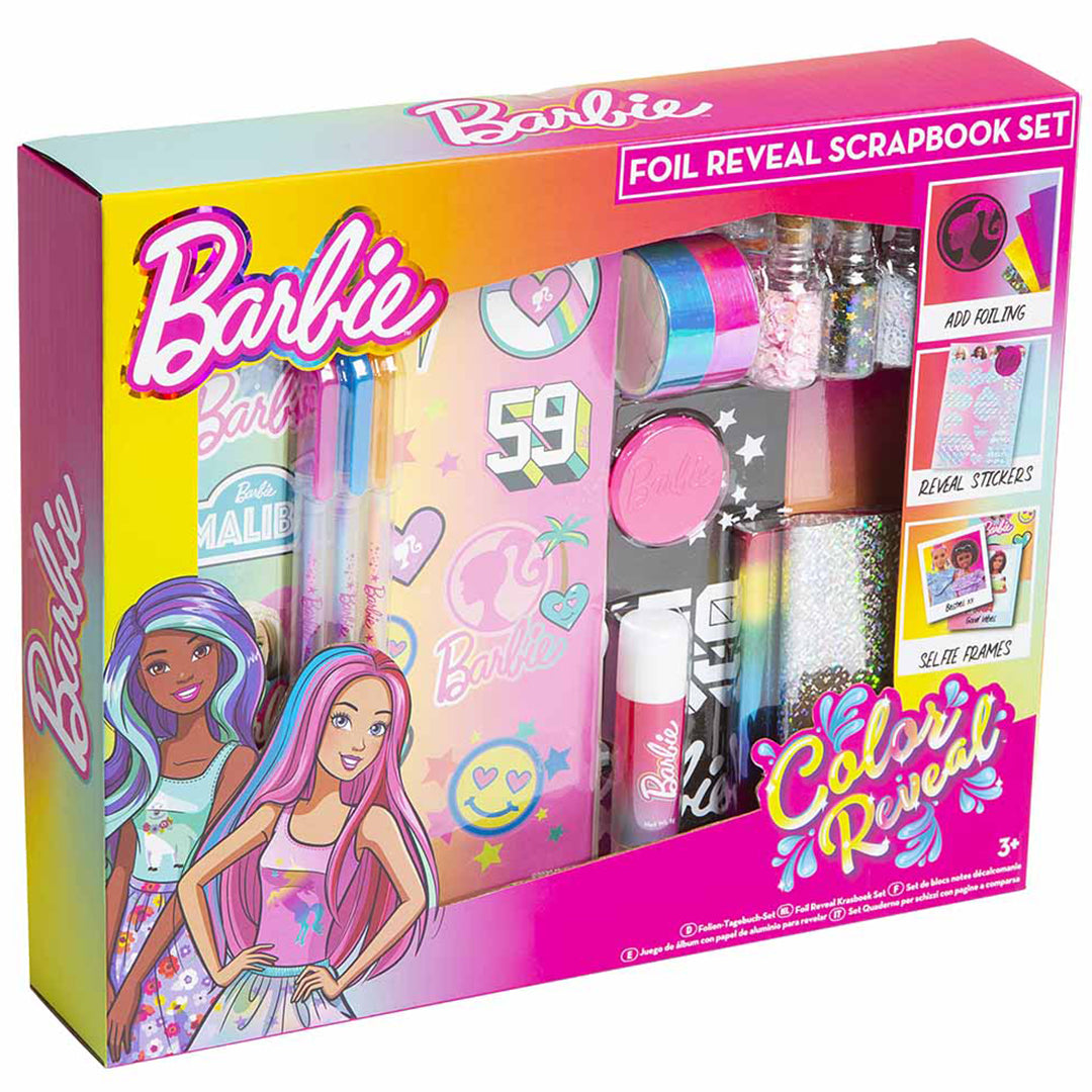 Buy Barbie Colour Reveal Foil Reveal Scrapbook Set | Yallatoys.com