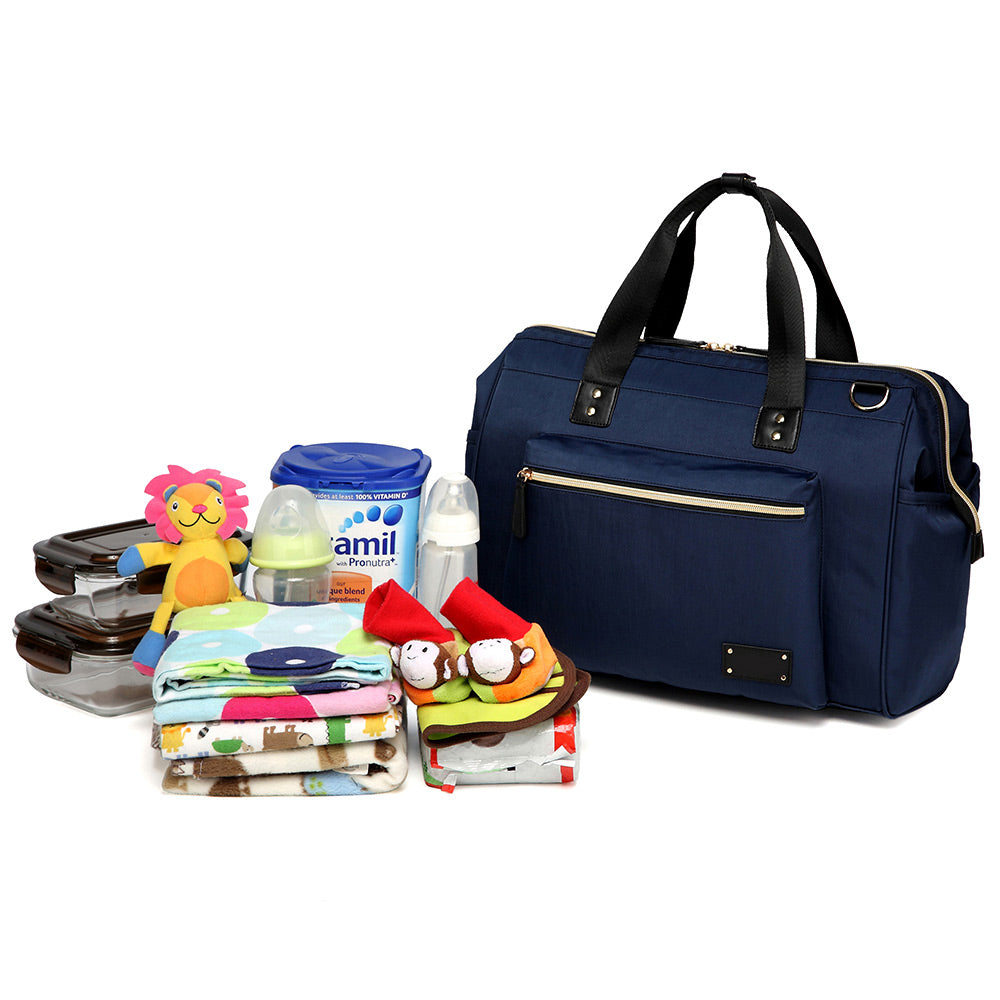 Little Story  Zera Mom Dad Diaper Bag Navy Blue Little Story Yallatoys