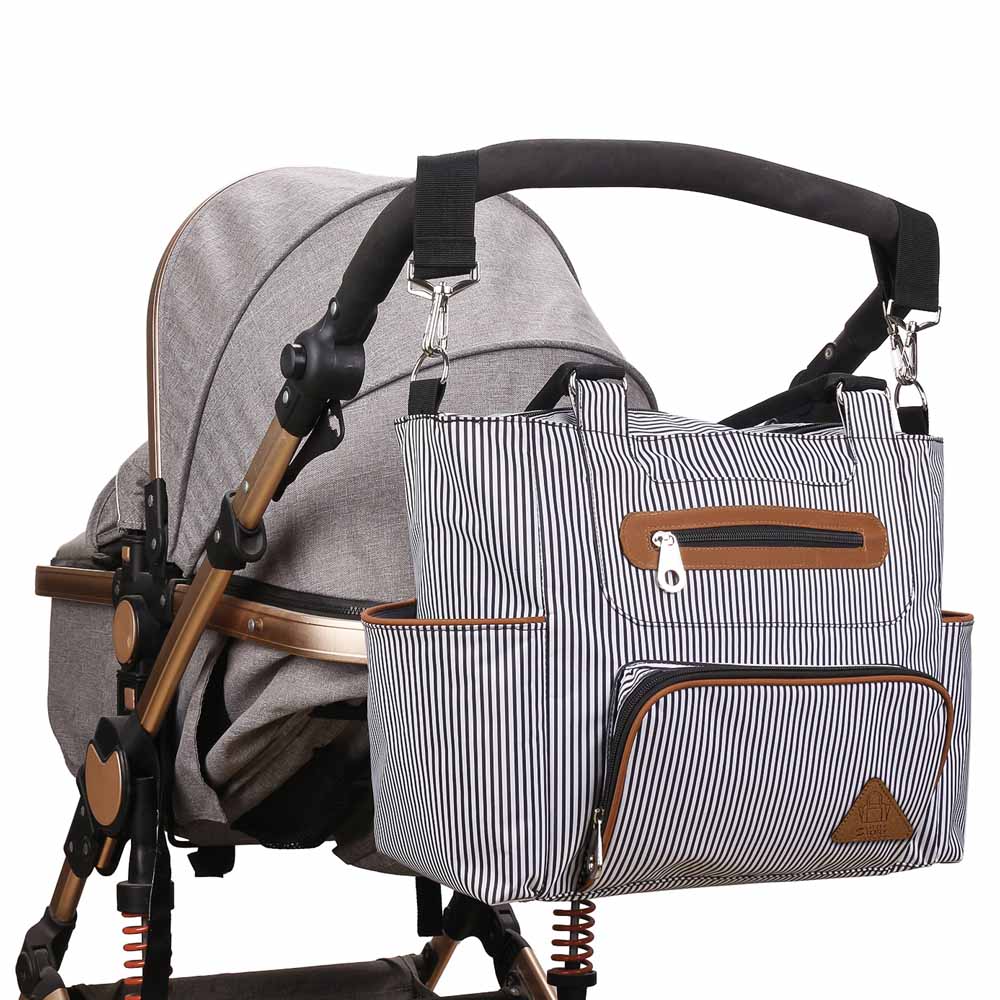 Teknum  3 In 1 Story Pram Stroller And Diaper Bag Bundle Black Teknum Yallatoys