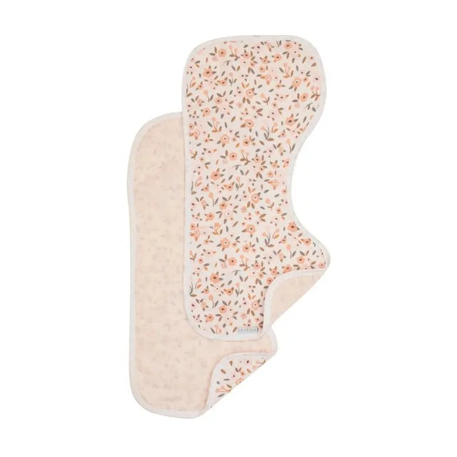 All4Ella Reversible Burp Cloth Floral Bouquet 2 Pcs All4Ella Yallatoys