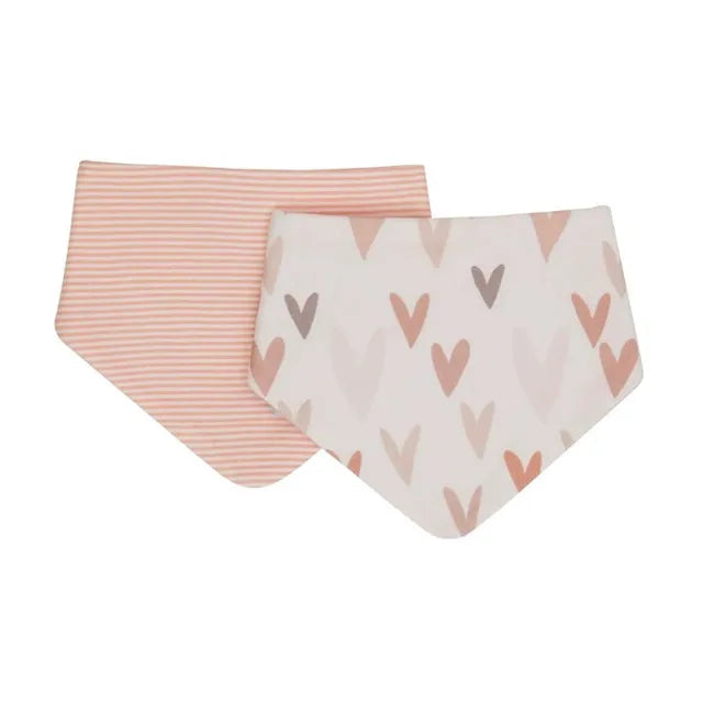 All4Ella Reversible Bandana Bibs Hearts 2 Pcs All4Ella Yallatoys