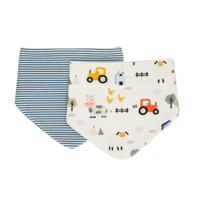 All4Ella - Bandana Bibs 2 Pack - Barnyard All4Ella Yallatoys