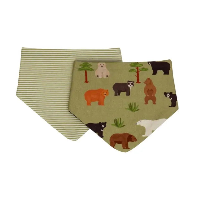 All4Ella - Bandana Bibs 2 Pack - Bears All4Ella Yallatoys