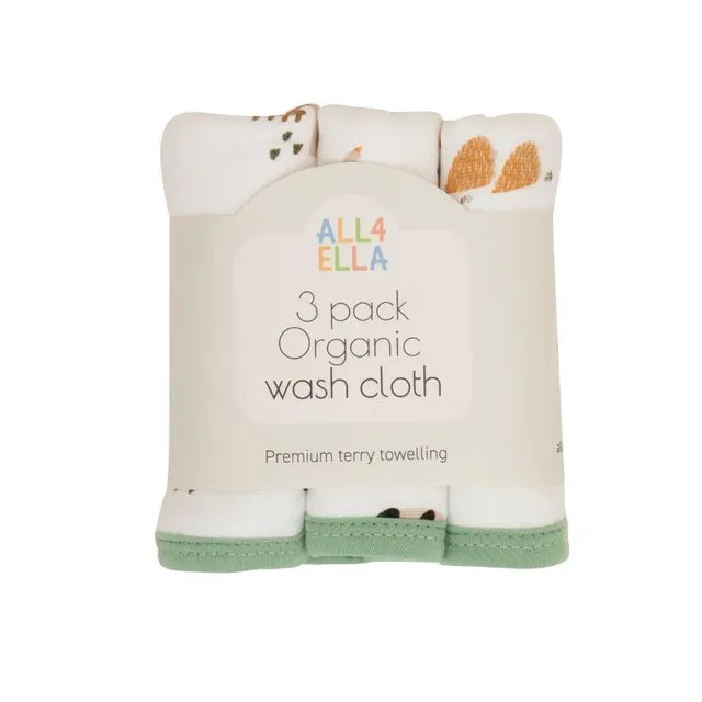 All4Ella - Wash Cloth 3 Pack - Country Farm All4Ella Yallatoys