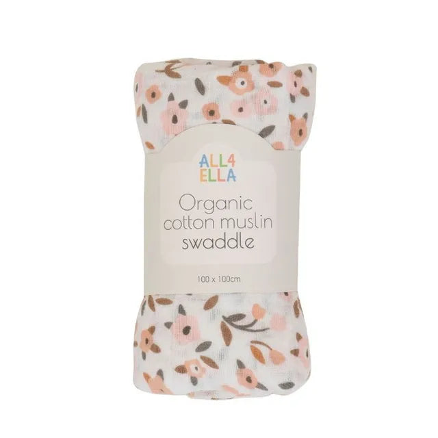 All4Ella - Muslin Swaddle - Floral Bouquet All4Ella Yallatoys