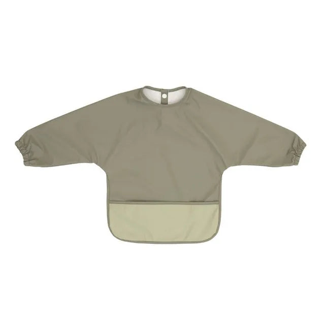 All4Ella - Recycled Long sleeve Bib - Two-tone Sage All4Ella Yallatoys