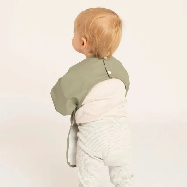 All4Ella - Recycled Long sleeve Bib - Two-tone Sage All4Ella Yallatoys