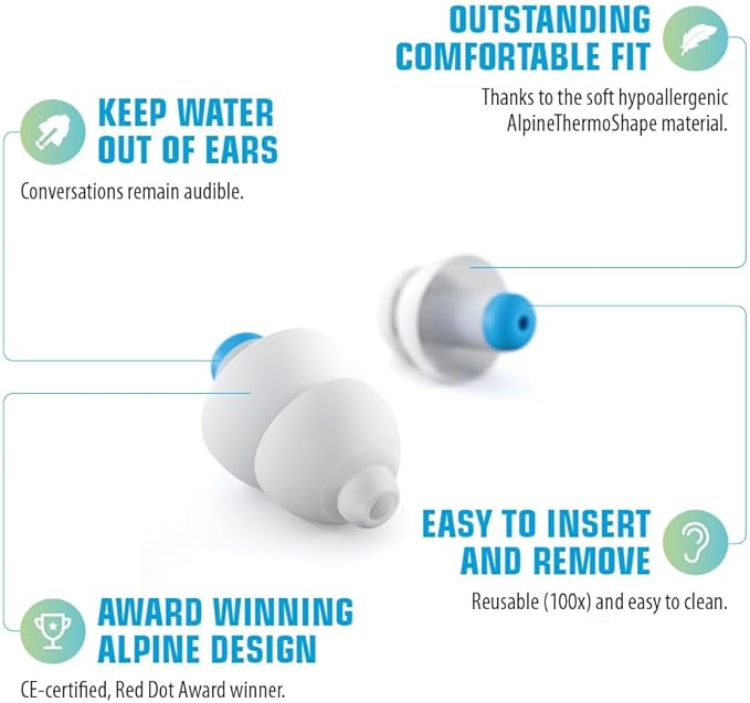 Alpine Swimsafe Swimming Earplugs  1 Pair Alpine Yallatoys