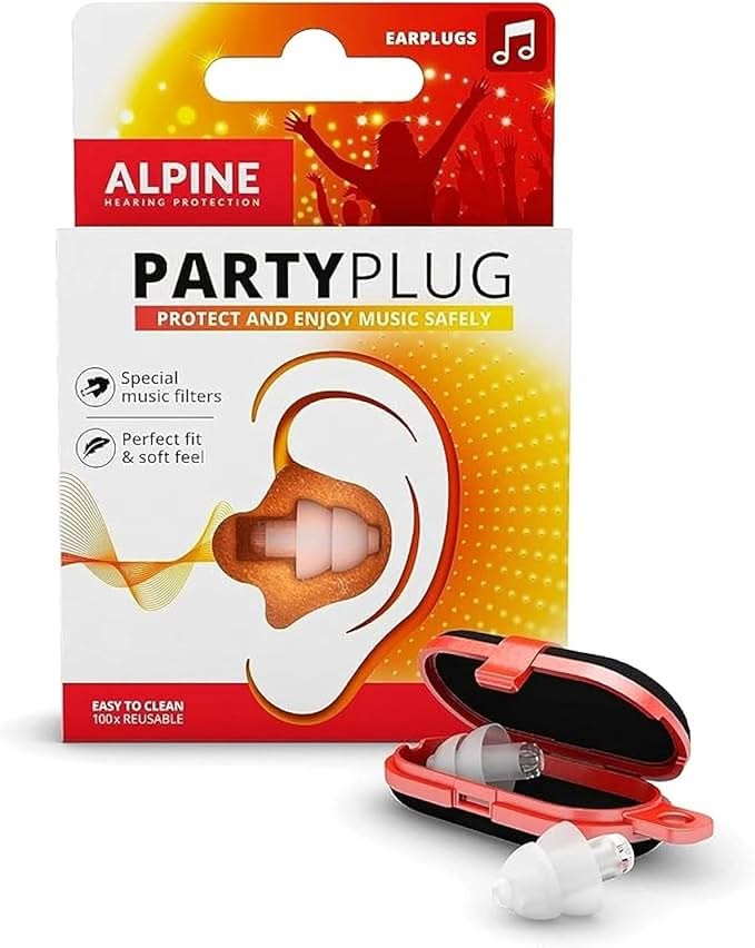 Alpine Partyplug Party Earplugs Transparant 1 Pair Alpine Yallatoys