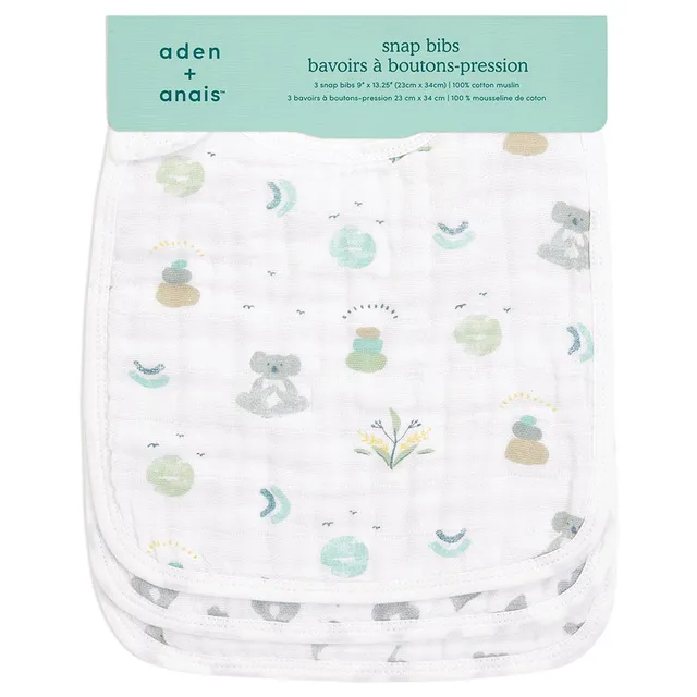 Aden + Anais Pack of 3 Classic Snap Bibs Now And Zen aden + anais Yallatoys