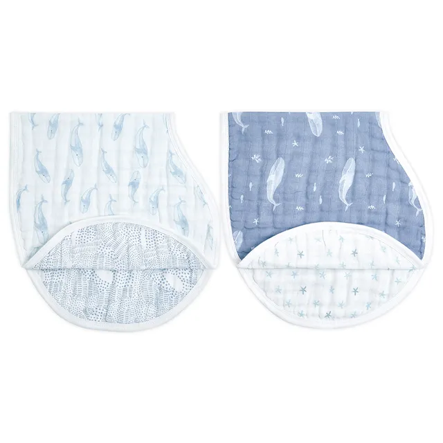 Aden + Anais Organic Muslin Burpy Bib Pack of 2 Oceanic aden + anais Yallatoys