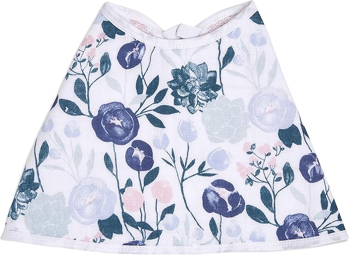 Aden + Anais Essentials Cotton Muslin Baby Burpy Bib Flowers Bloom aden + anais Yallatoys