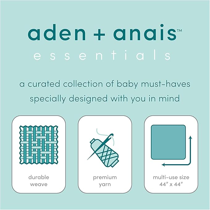 Aden + Anais Essentials Cotton Muslin Baby Burpy Bib Flowers Bloom aden + anais Yallatoys