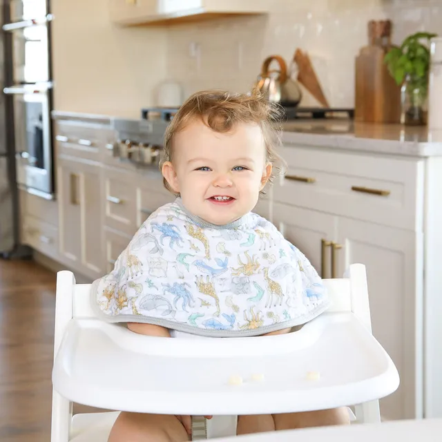 Aden + Anais Essentials Cotton Baby Burpy Bib Natural History aden + anais Yallatoys