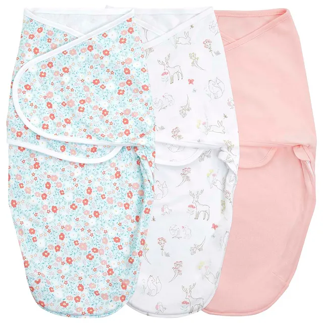 Aden + Anais Easy Swaddle Wrap Pack Of 3 Fairy Tale Flowers 4 to 6 Months aden + anais Yallatoys