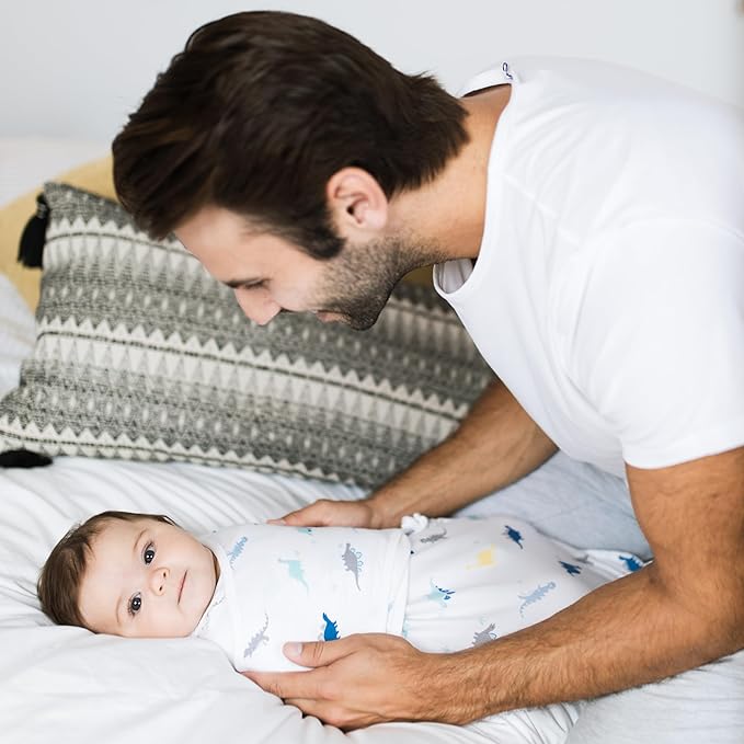 Aden + Anais Easy Swaddle Wrap Pack Of 3 Dino Rama 4 to 6 Months aden + anais Yallatoys