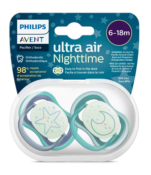 Philips Avent Ultra Soother Nighttime 6 to 18M Boy x2 Philips Avent Yallatoys