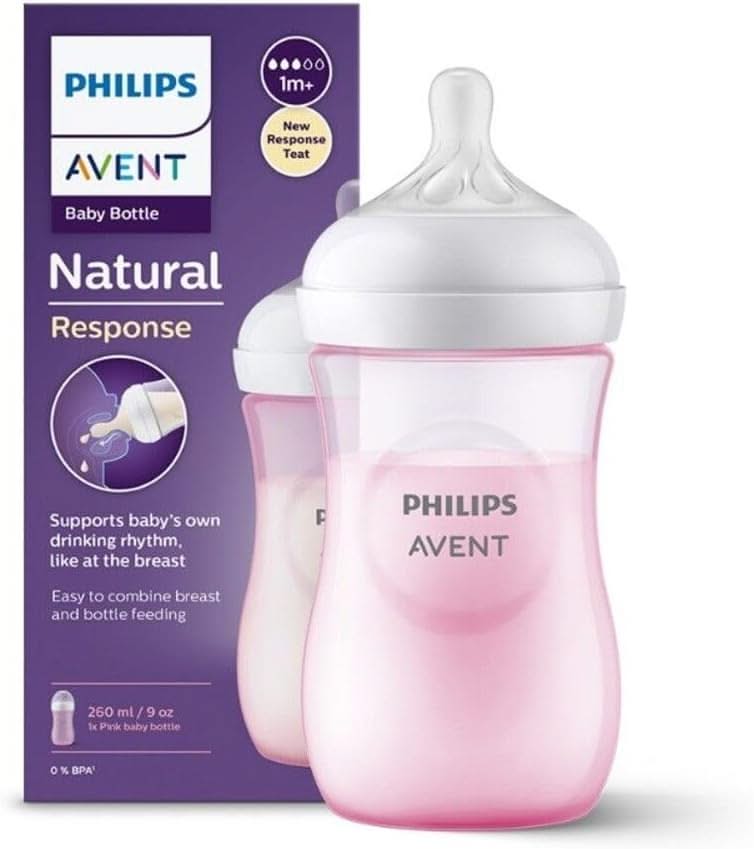 Philips Avent Natural 3.0 Feeding Bottle 260 Ml X1 Pink Philips Avent Yallatoys