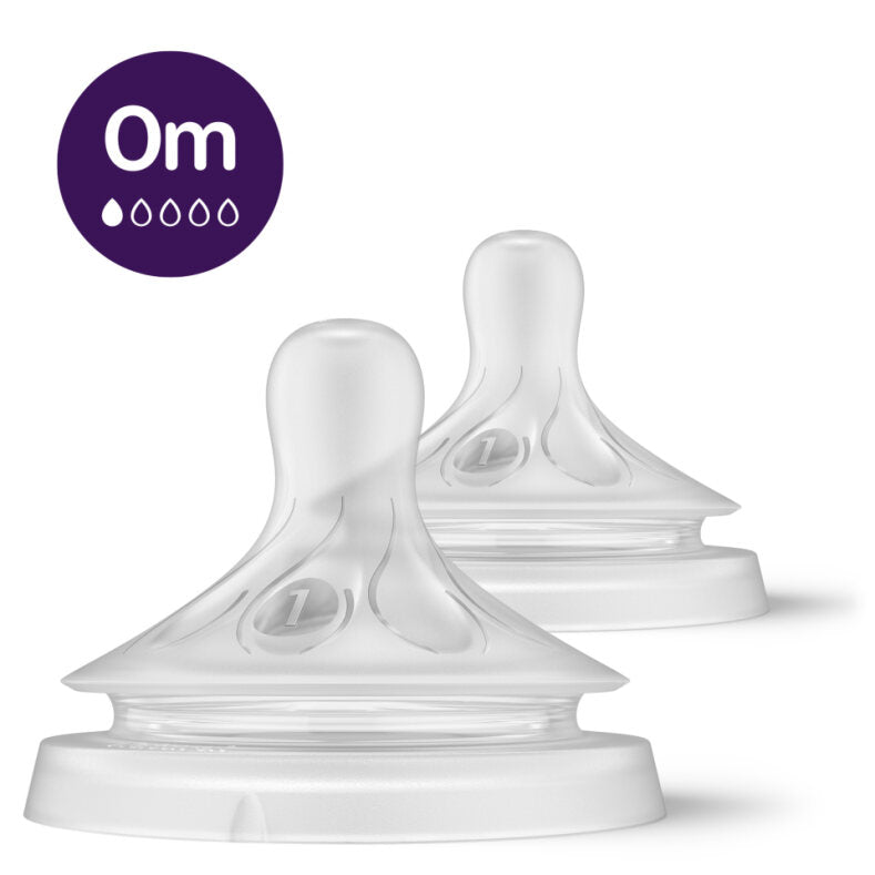 Philips Avent Natural Feeding Teats X2 0 months And Above Philips Avent Yallatoys