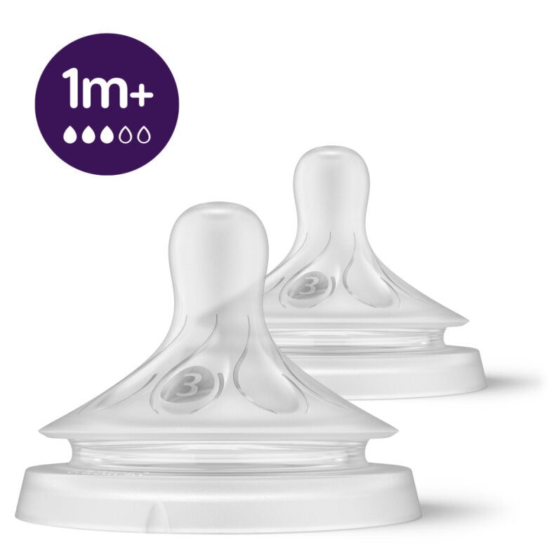Philips Avent Natural 3.0 Feeding Teats 1month x2 Philips Avent Yallatoys