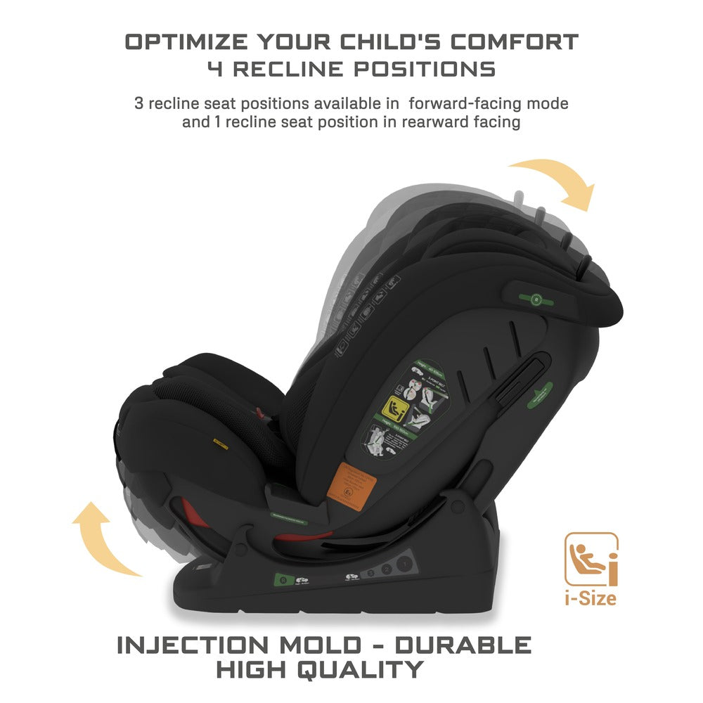 Neobreez I Eroca I Size All In1 Convertible Car Seat Black