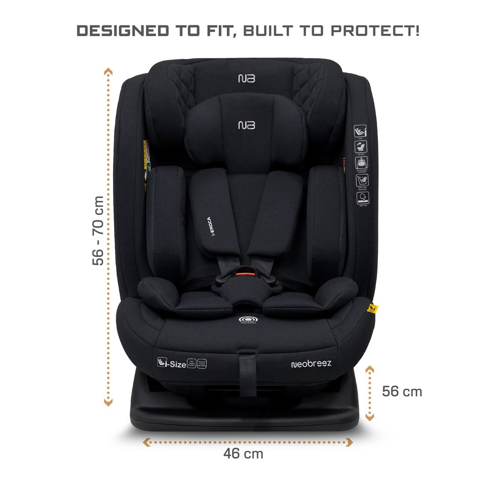 Neobreez I Eroca I Size All In1 Convertible Car Seat Black