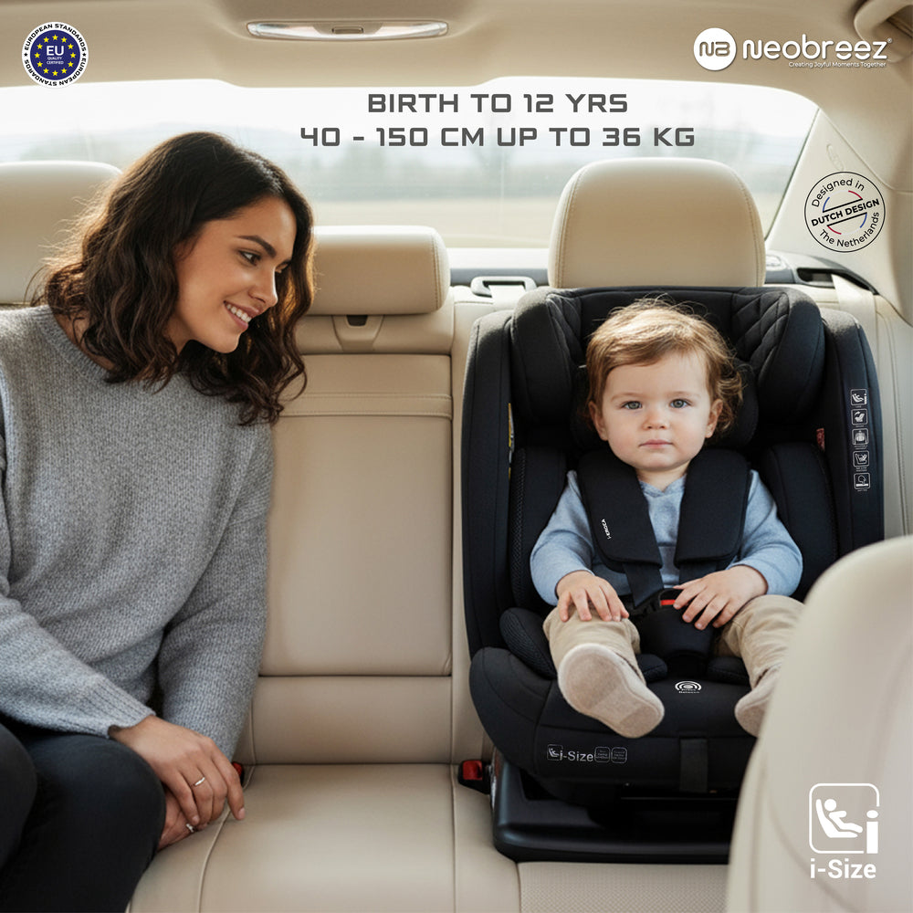 Neobreez I Eroca I Size All In1 Convertible Car Seat Black