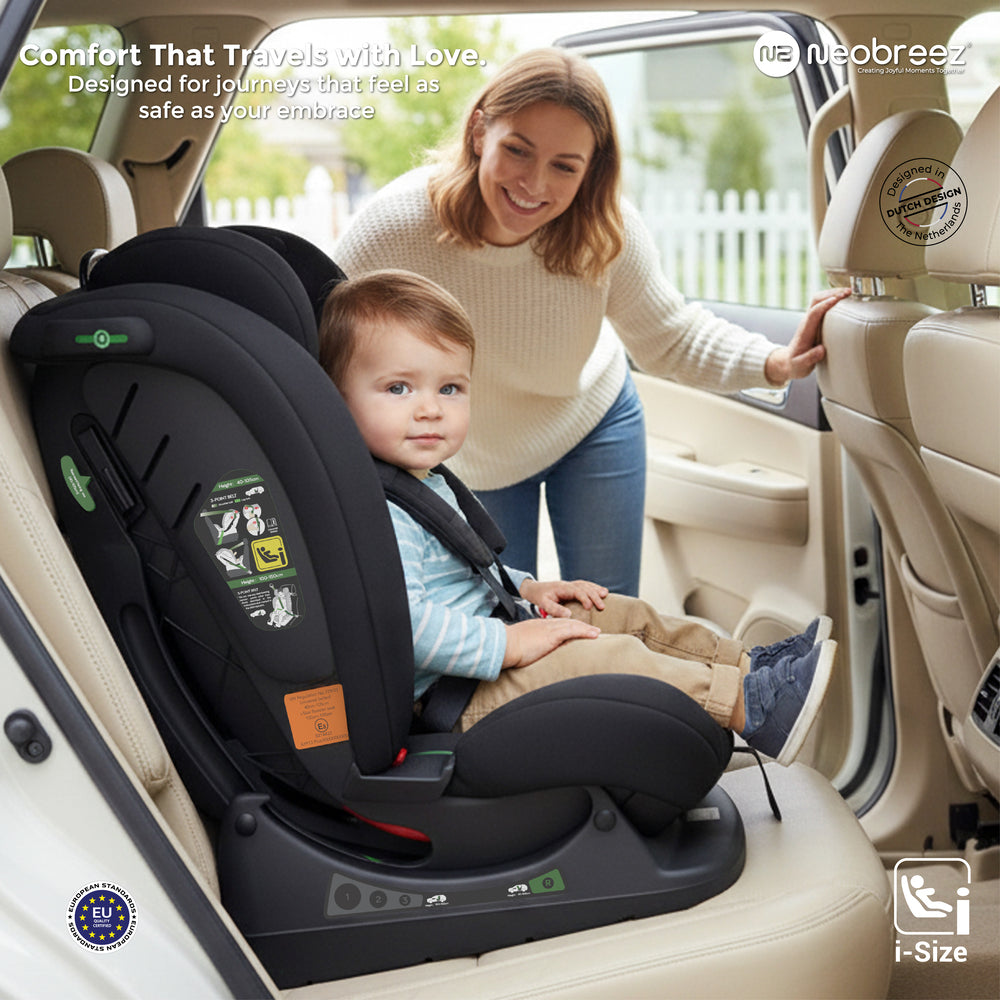 Neobreez I Eroca I Size All In1 Convertible Car Seat Black
