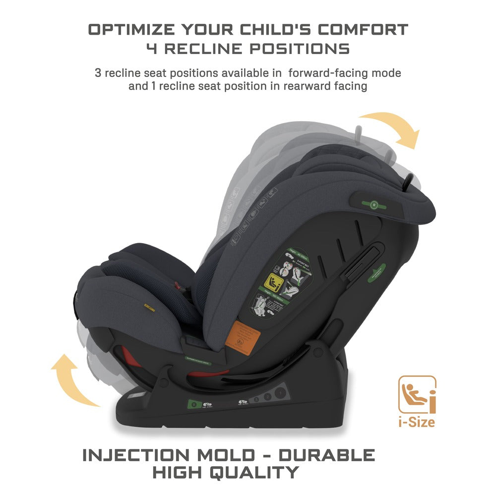 Neobreez I Eroca I Size All In1 Convertible Car Seat Grey