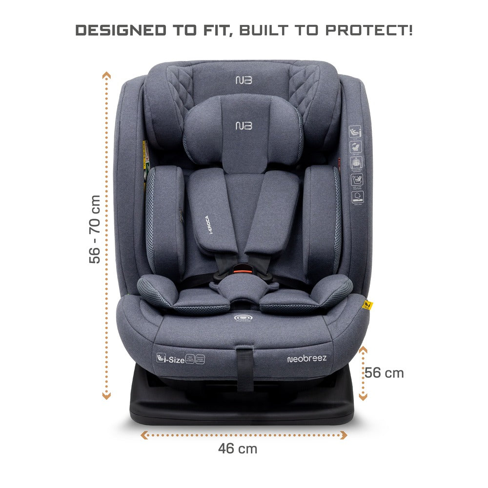 Neobreez I Eroca I Size All In1 Convertible Car Seat Grey