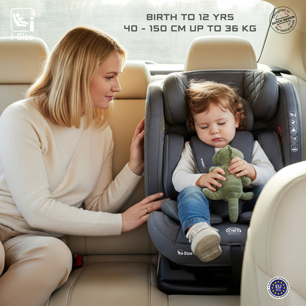 Neobreez I Eroca I Size All In1 Convertible Car Seat Grey
