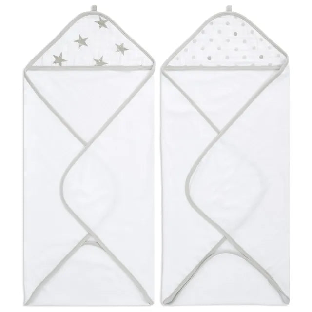 Aden + Anais Essentials Hooded Towel Dusty 2pcs aden + anais Yallatoys