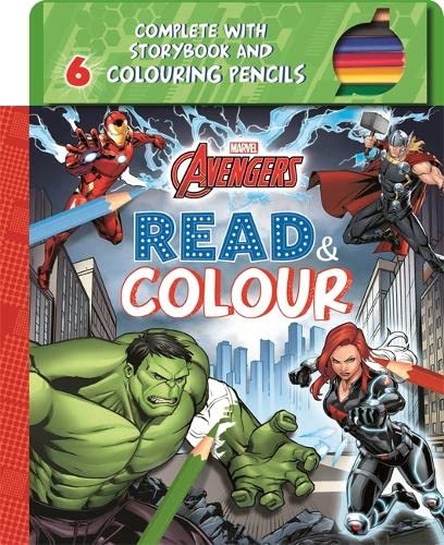 Avengers Read & Colour with pencils