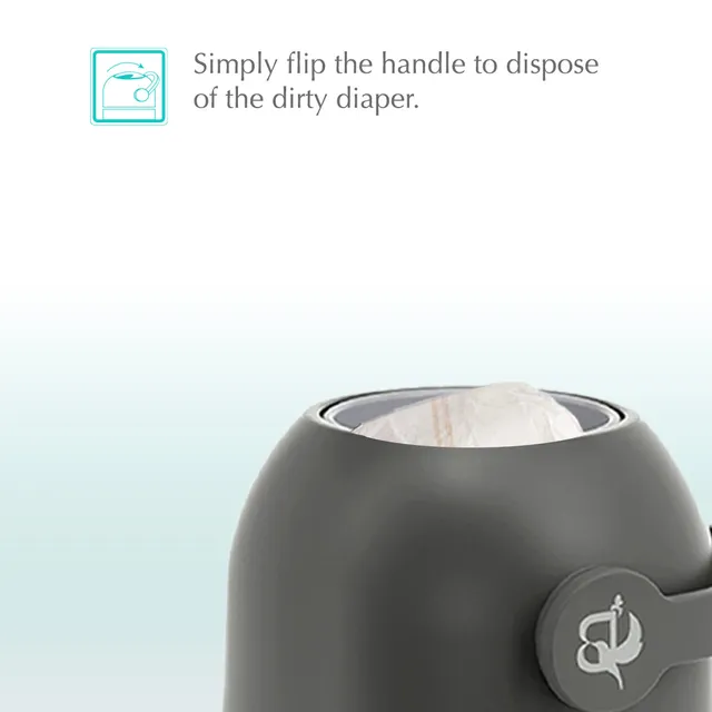 Bumble And Bird Odourless Diaper Pail Anthracite Bumble & Bird Yallatoys