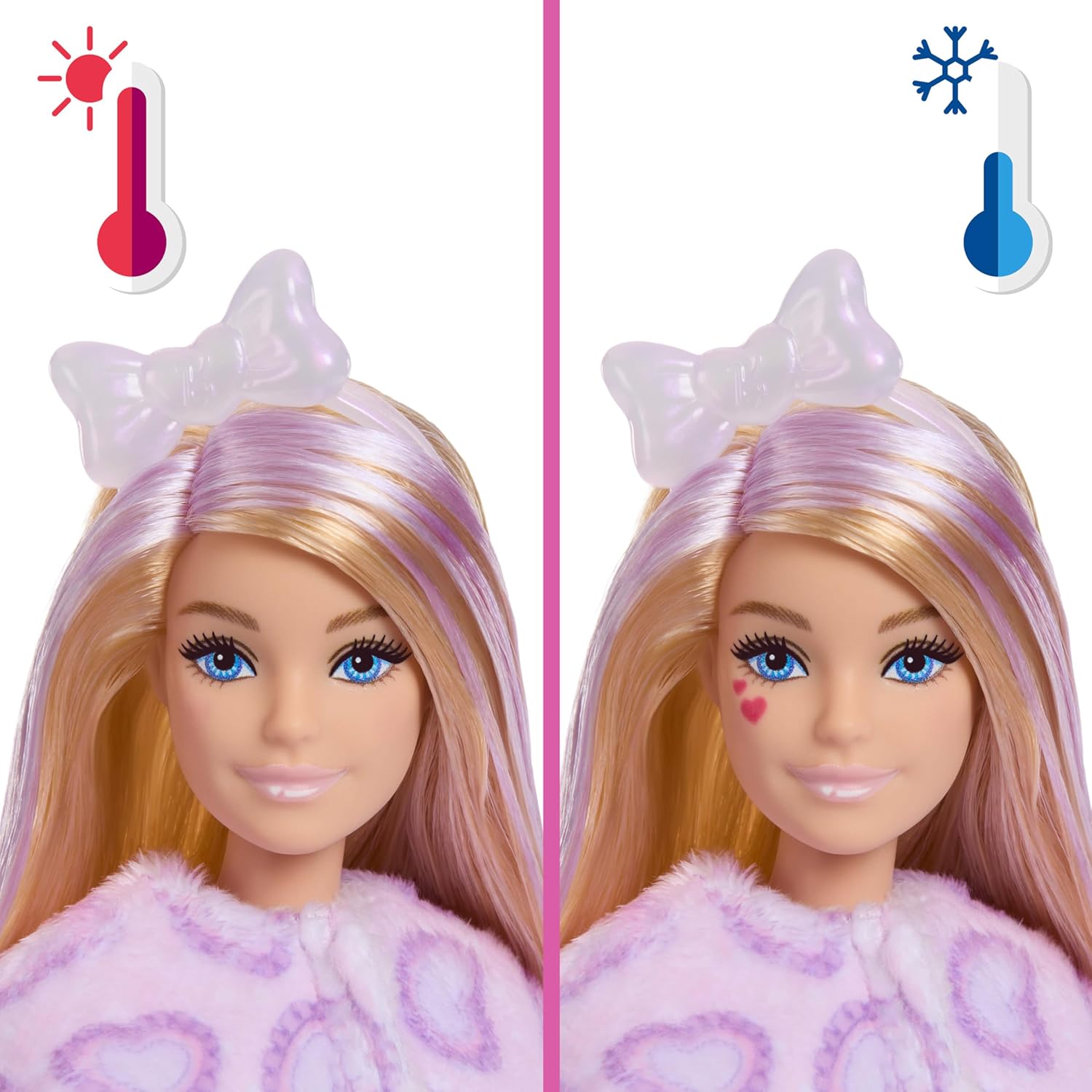 Barbie Cutie Reveal Care Bears Doll with Cuddly Kitten