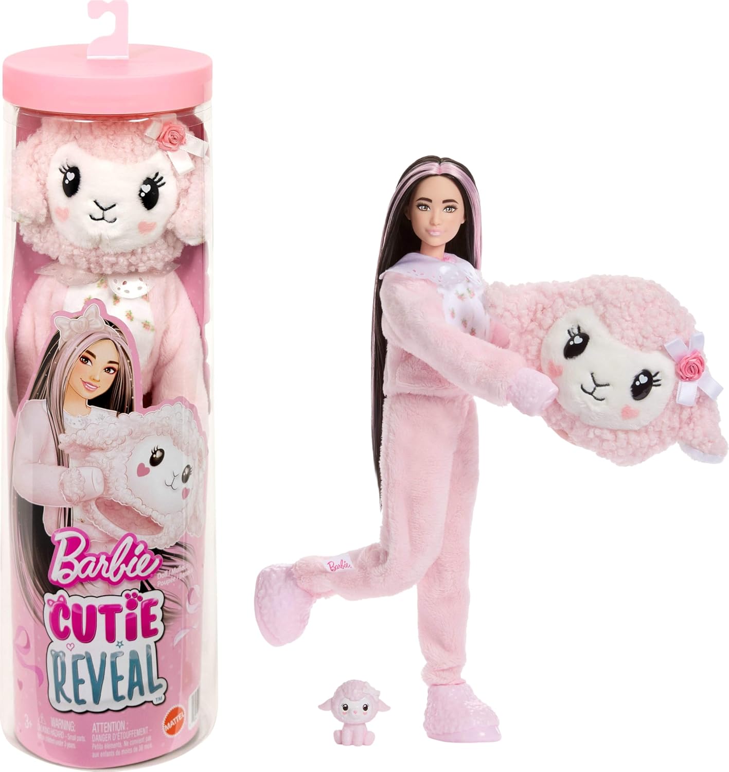 Barbie Cutie Reveal Care Bears Doll with Cuddly Lamb