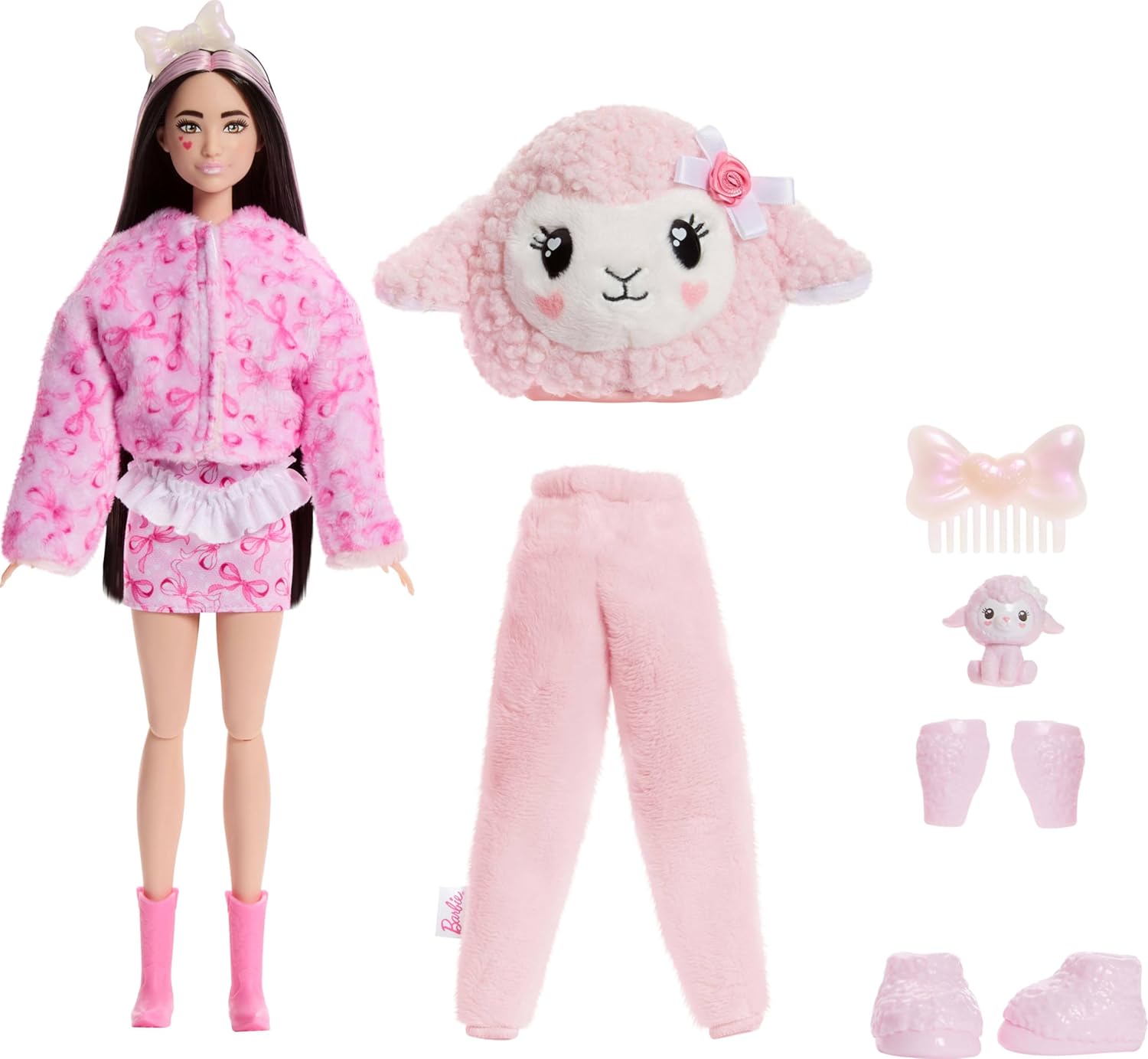 Barbie Cutie Reveal Care Bears Doll with Cuddly Lamb