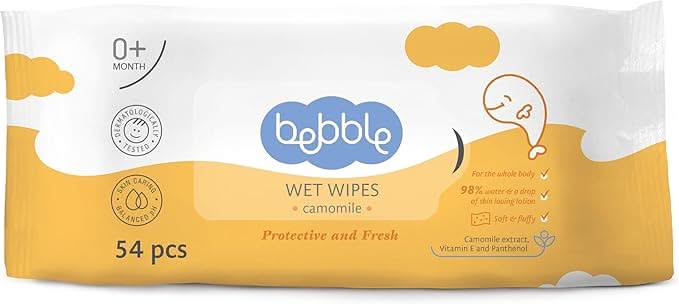 Bebble Wet Wipes With Camomile Extract 54 Gram Bebble Yallatoys