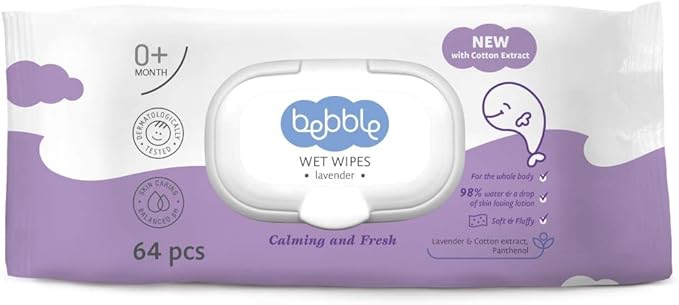 Bebble Wet Wipes With Lavender Extract 64G Bebble Yallatoys