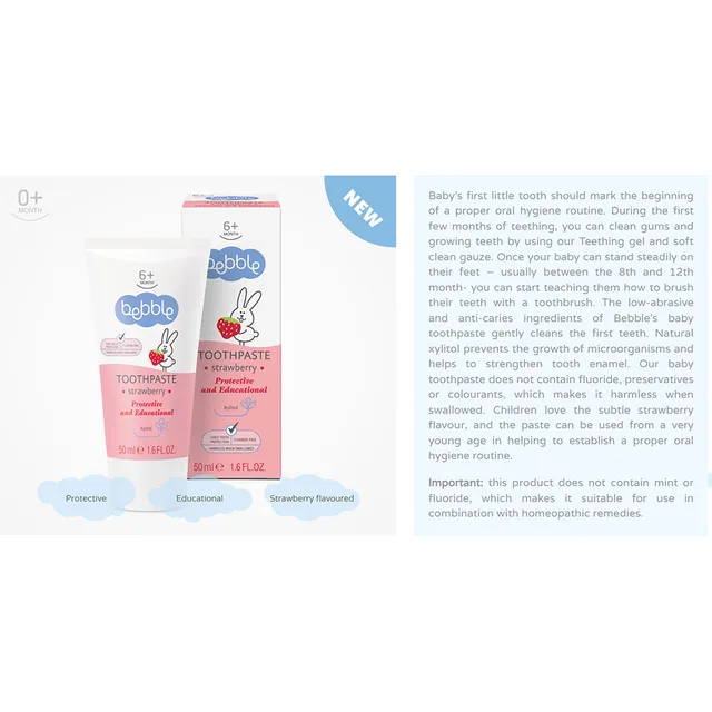 Bebble Toothpaste Strawberry 50Ml Bebble Yallatoys