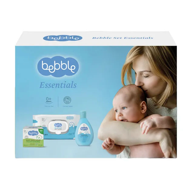 Bebble Triple Set Nappy Rash Cream  Shampoo And Body Wash 200Ml  Wet Wipes Bebble Yallatoys