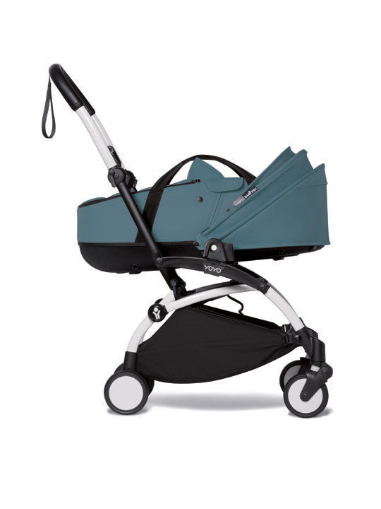 Babyzen YOYO² Stroller White Frame with Bassinet Aqua BABYZEN Yallatoys