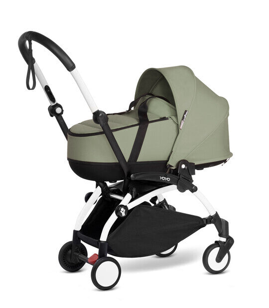 Babyzen YOYO² Stroller White Frame with Bassinet Olive BABYZEN Yallatoys