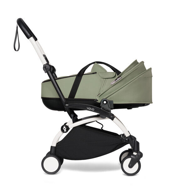 Babyzen YOYO² Stroller White Frame with Bassinet Olive BABYZEN Yallatoys