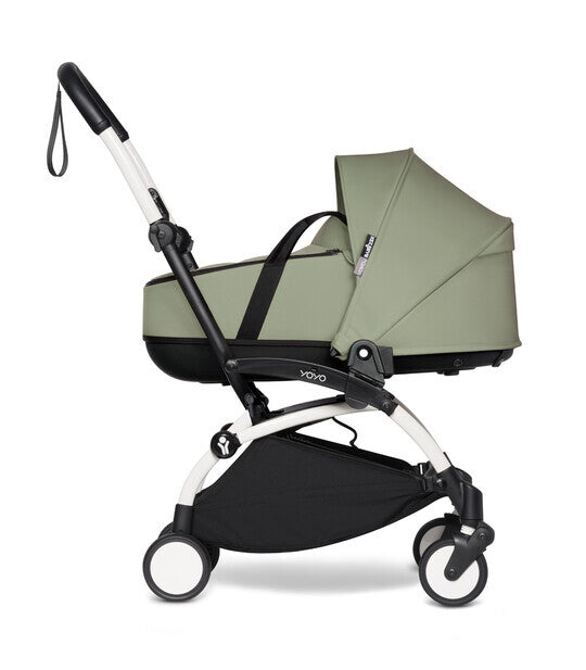 Babyzen YOYO² Stroller White Frame with Bassinet Olive BABYZEN Yallatoys